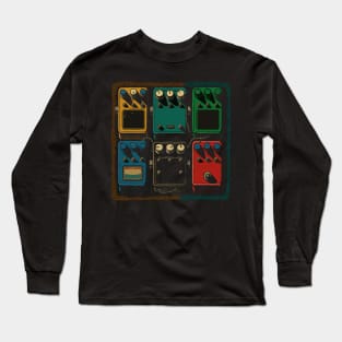 Guitar FX Pedal Board Long Sleeve T-Shirt